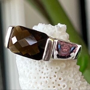 Topaz Crystal Silver Ring